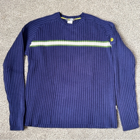 The North Face Men’s Navy Blue Color 55% Acrylic 45% Cotton Chunky Large Sweater - Picture 3 of 15